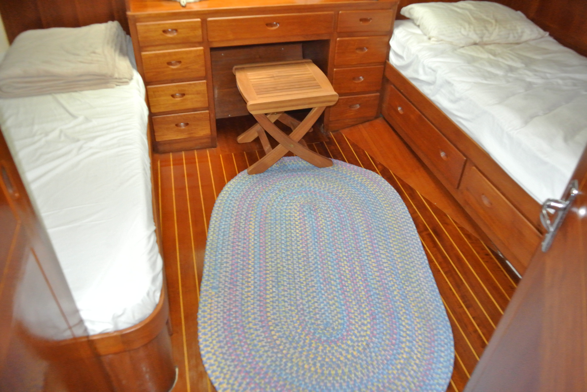 Sole of the master stateroom.